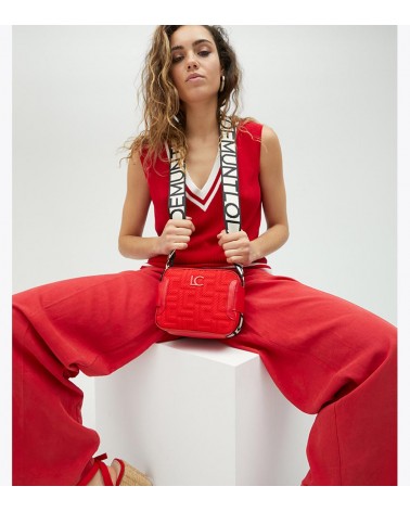 Modelo Lola Casademunt Bolso Bandolera para Mujer en Rojo - Poliuretano