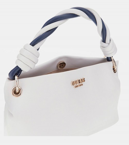 Guess Mini Bolso de Mano para Mujer en Blanco Multi - Piel Sintética