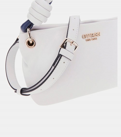 Guess Mini Bolso de Mano para Mujer en Blanco Multi - Piel Sintética