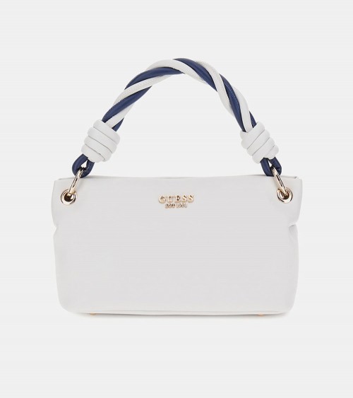 Guess Mini Bolso de Mano para Mujer en Blanco Multi - Piel Sintética