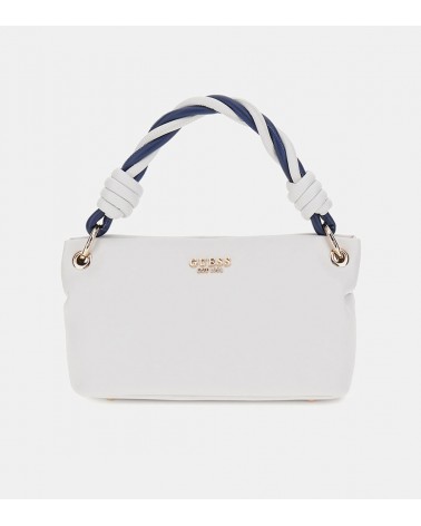 El Mini Bolso de Mano Guess Cruise Vibe en Blanco Multi, perfecto para cualquier ocasión elegante o casual.