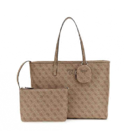 Guess Bolso Tote Power Play en beige, la combinación perfecta de estilo y funcionalidad.