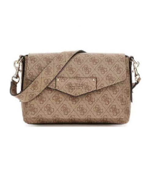 Guess Crossbody Eco Brenton para Mujer en Tostado - Logotipo 4G