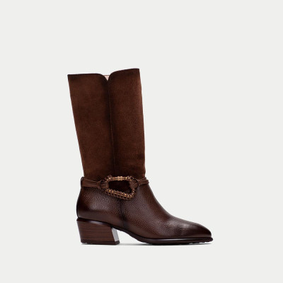 Hispanitas Botas Altas Mujer Cuero