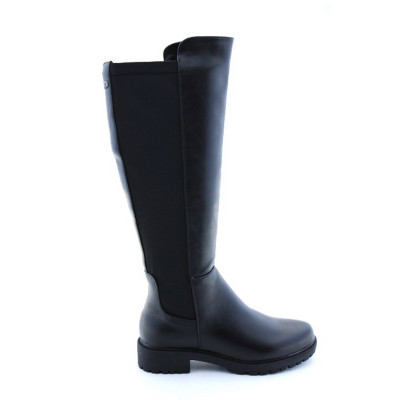 Mustang Botas Altas Elastico Mujer Negro