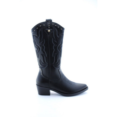 Xti Botas Altas Campera Mujer Negro
