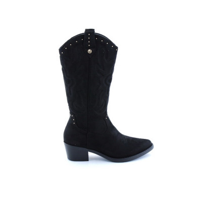 Xti Botas Altas Campera Mujer Negro