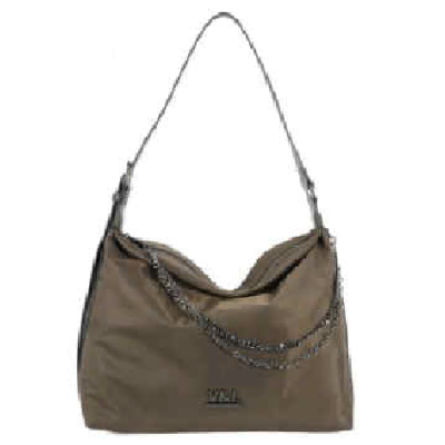 Vista frontal del bolso Victorio & Lucchino Maia Militare V&L 580 en color kaki.