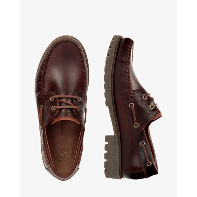 Vista superior y lateral - Panama Jack Boat C8 en cuero natural