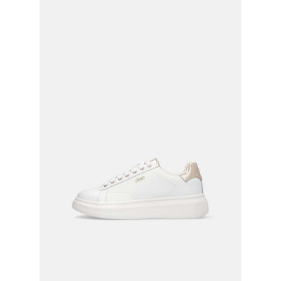 Liu Jo Zapatillas de Piel para Mujer - Blanco y Dorado | Lázaro Zapaterías