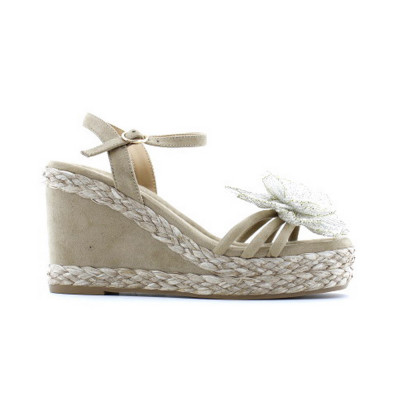 Be Casual Sandalias Mujer Beig Flor