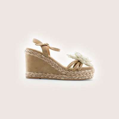 Be Casual Sandalias Mujer Beig Flor