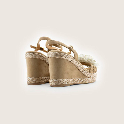 Be Casual Sandalias Mujer Beig Flor