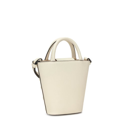 Mini bolso beige poliuretano mujer vista lateral