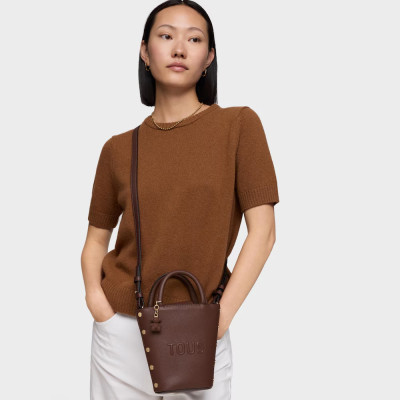 TOUS mini bolso marrón con bandolera ajustable