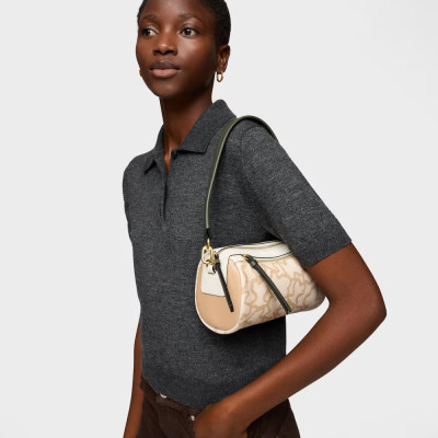 Mini bolso arena poliuretano mujer