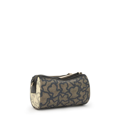 Mini bolso negro estampado KAOS