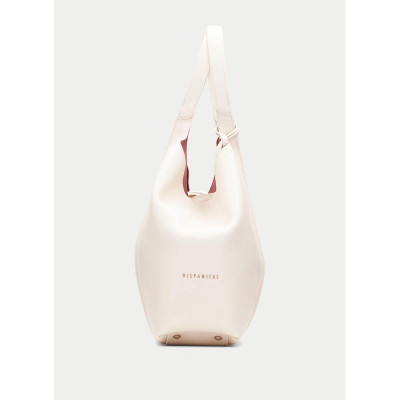 bolso shopper hispanitas crema vista lateral