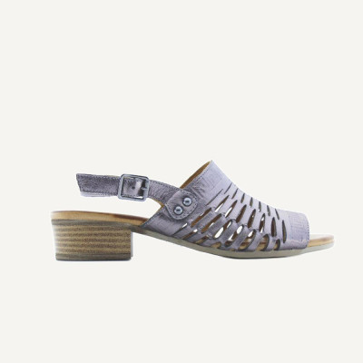 Sherlock Soon Sandalias Mujer Plata+plomo