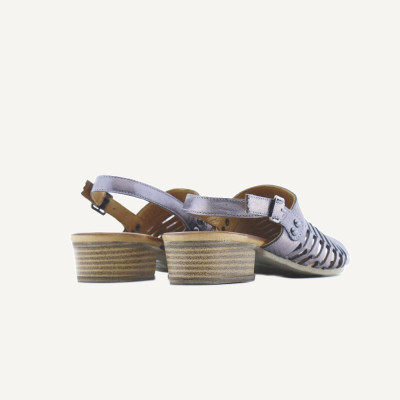 Sherlock Soon Sandalias Mujer Plata+plomo