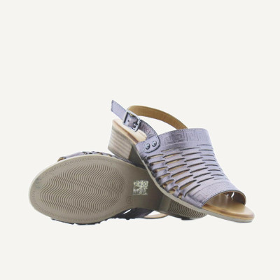 Sherlock Soon Sandalias Mujer Plata+plomo