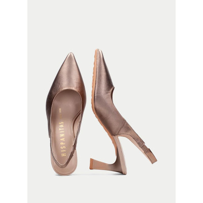 Zapato slingback Hispanitas metalizado vita de arriba y perfil