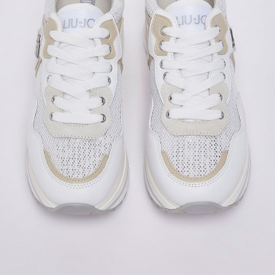 zapatillas mujer blancas estilo urbano Liu Jo detalle cordones
