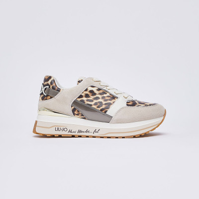 liu jo zapatillas beige mujer estampado animal