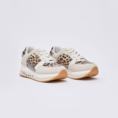 zapatillas beige mujer plataforma liu jo