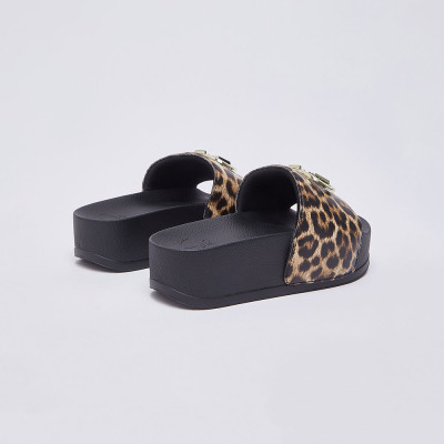 Liu Jo sandalias negro leopardo mujer plataforma
