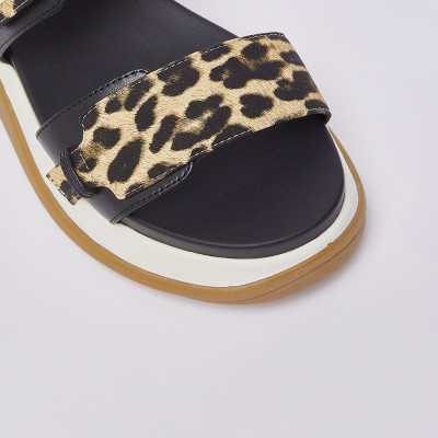 Liu Jo sandalias negro animal print mujer cómodas