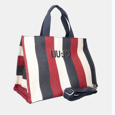 Liu Jo bolso multicolor mujer rayas maxi logo