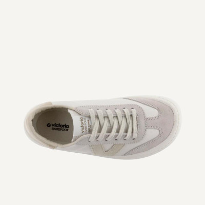 zapatillas barefoot serraje blanco hielo uso diario detalle cordones