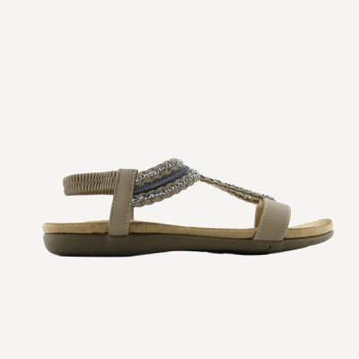 Be Casual sandalias mujer taupe cómodas verano