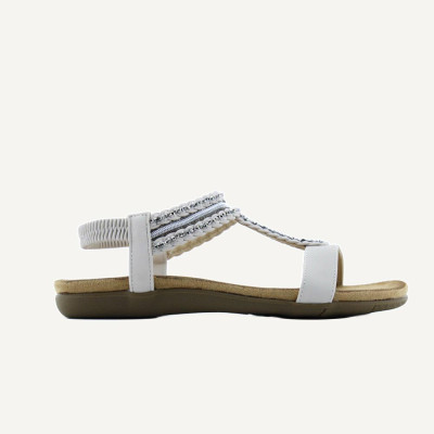 Be Casual sandalias mujer blanco cómodas verano