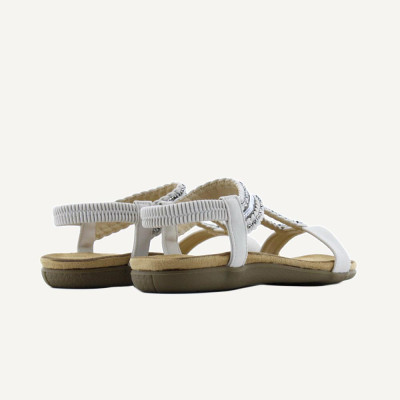 Be Casual sandalias mujer blanco cómodas verano