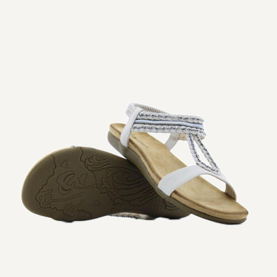 Be Casual sandalias mujer blanco cómodas verano