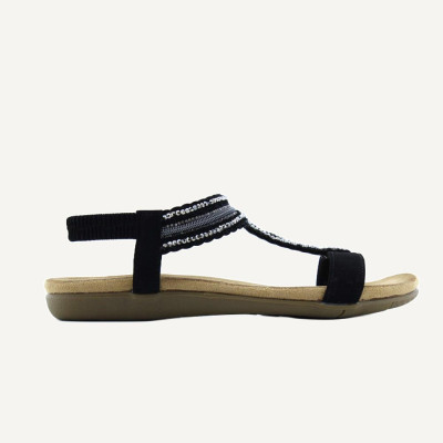 Be Casual sandalias mujer negro estilo casual