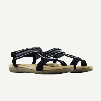 Be Casual sandalias negro mujer