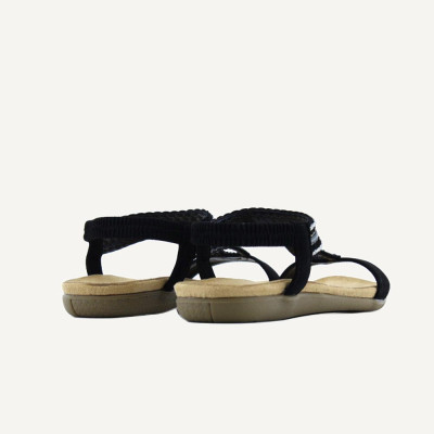 Be Casual sandalias mujer negro estilo casual