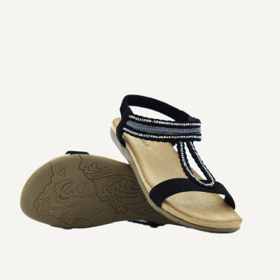 Be Casual sandalias negro mujer