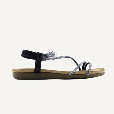 Be Casual sandalias mujer negro ligeras casual