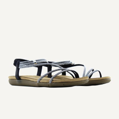 Be Casual sandalias mujer negro ligeras casual