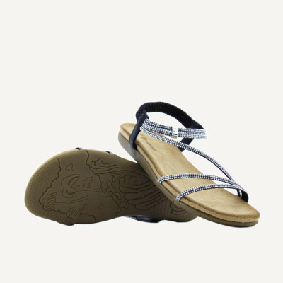 Be Casual sandalias mujer negro ligeras casual