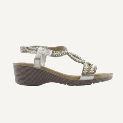 Be Casual sandalias mujer oro cómodas verano