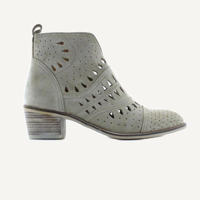 Alpe botines mujer camel piel tacón cómodo