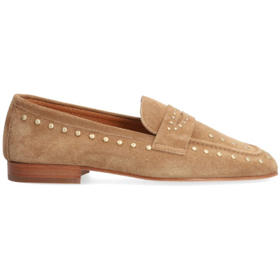 Alpe mocasines mujer cuero tachuelas piel