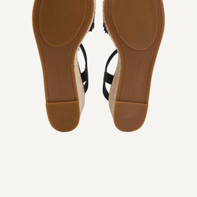 Tommy Sandalias Cuña negro – mujer