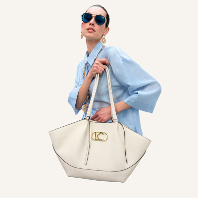 Lola Casademunt bolso beig mujer