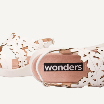 Wonders Sandalia Mujer Blanco – piel